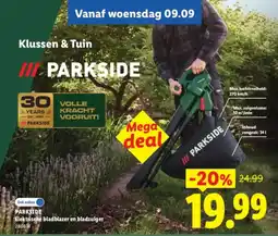 Lidl Parkside elektrische bladblazer en bladzuiger aanbieding