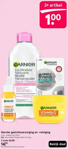 Etos Garnier gezichtsverzorging en reiniging aanbieding