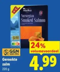 Lidl Nautica Gerookte zalm aanbieding