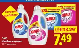 Lidl Omo Vloeibaar en poeder aanbieding