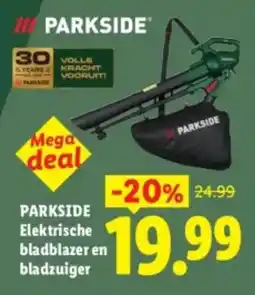 Lidl Parkside elektrische bladblazer en bladzuiger aanbieding
