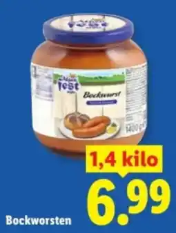 Lidl Alles Fest Bockwurst aanbieding