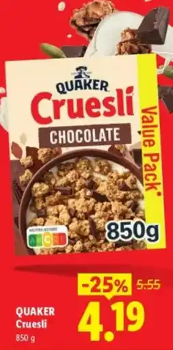 Lidl Quaker Cruesli aanbieding