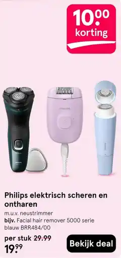 Etos Philips elektrisch scheren en ontharen aanbieding