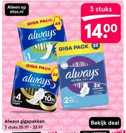 Etos Always gigapakken aanbieding