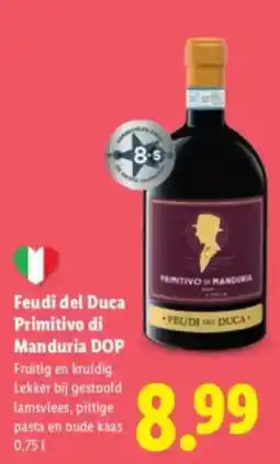 Lidl Feudi del Duca Primitivo di Manduria DOP aanbieding