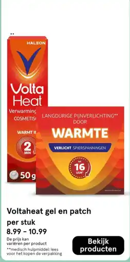 Etos Voltaheat gel en patch aanbieding