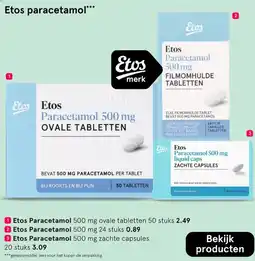 Etos Etos paracetamol aanbieding