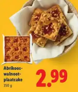 Lidl Abrikoos-walnoot-plaatcake aanbieding