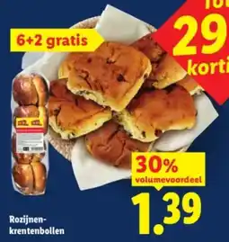 Lidl Rozijnen-krentenbollen aanbieding