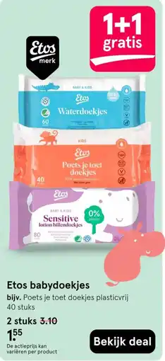 Etos Etos babydoekjes aanbieding