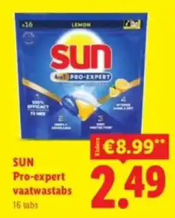 Lidl Sun Pro-expert vaatwastabs aanbieding