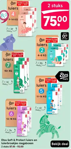 Etos Etos Soft & Protect luiers en luierbroekjes megaboxen aanbieding