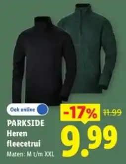 Lidl Heren fleecetrui aanbieding