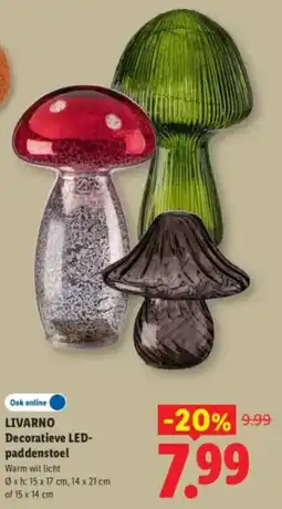Lidl Livarno Decoratieve LED-paddenstoel aanbieding