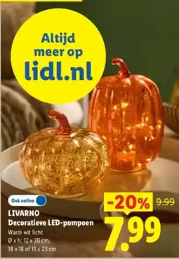 Lidl Livarno Decoratieve LED-pompoen aanbieding