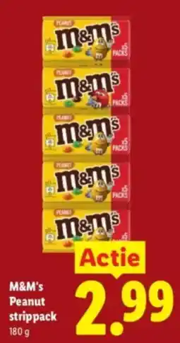 Lidl M&M's Peanut strippack aanbieding
