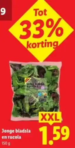 Lidl Jonge bladsla en rucola aanbieding