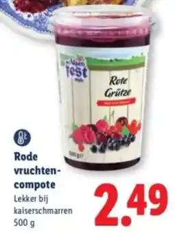 Lidl Rode vruchtencompote aanbieding