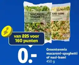 Lidl Groentenmix macaroni-spaghetti of nasi-bami aanbieding