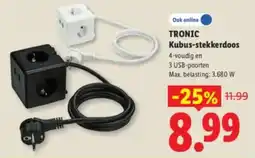Lidl Tronic Kubus-stekkerdoos aanbieding