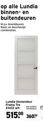 GAMMA Lundia Frama Tre 2A02 wit aanbieding