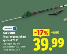 Lidl Parkside Accu-heggenschaar aanbieding