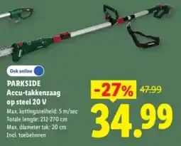 Lidl Parkside Accu-takkenzaag aanbieding
