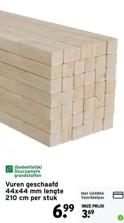 GAMMA Vuren geschaafd aanbieding