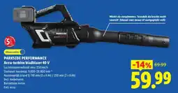 Lidl Parkside Performance Accu-turbine bladblazer 40 V aanbieding