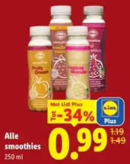 Lidl Alle smoothies aanbieding