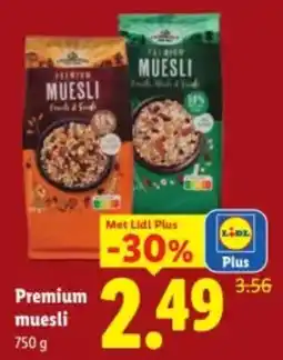 Lidl Premium muesli aanbieding