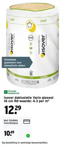 GAMMA Isover dakisolatie Vario glaswol aanbieding