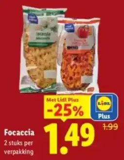 Lidl Focaccia aanbieding