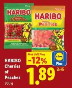 Lidl Haribo Cherries of Peaches aanbieding