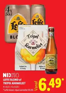 Lidl Leffe Blond of Tripel Karmeliet aanbieding