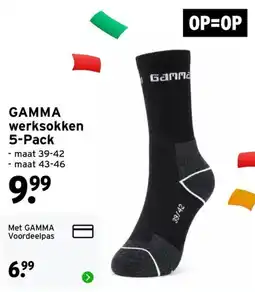GAMMA Gamma werksokken aanbieding