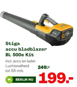 Welkoop Stiga accu bladblazer BL 500e Kit aanbieding