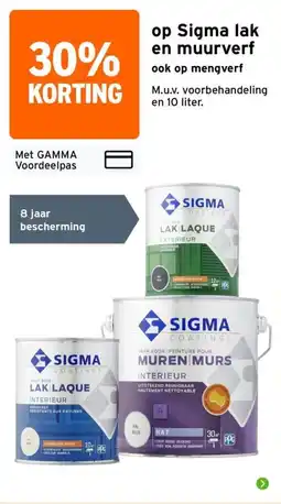 GAMMA Sigma lak en muurverf aanbieding