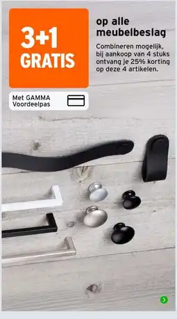 GAMMA gamma meubelbeslag aanbieding