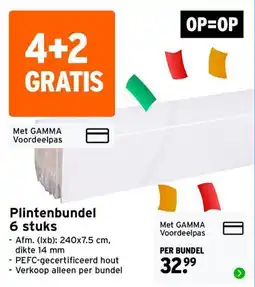 GAMMA Plintenbundel aanbieding