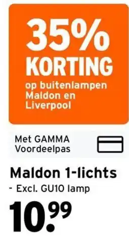 GAMMA Maldon 1-lichts aanbieding