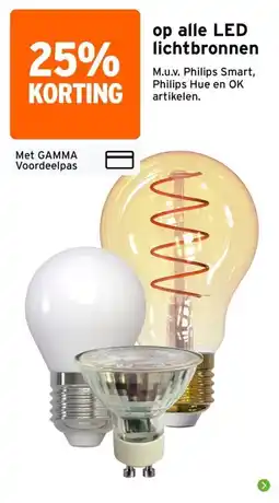 GAMMA LED lichtbronnen aanbieding