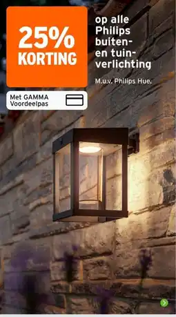 GAMMA Philips buiten- en tuinverlichting aanbieding