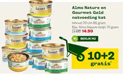 Welkoop Almo Nature en Gourmet Gold natvoeding kat aanbieding