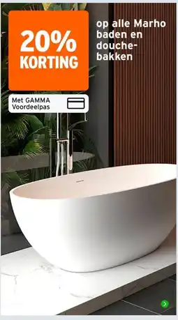 GAMMA Marho baden en douche-bakken aanbieding