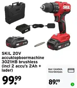 GAMMA SKIL 20V accuklopboormachine 3021HB brushless aanbieding