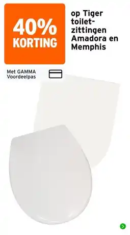 GAMMA Tiger toilet-zittingen Amadora en Memphis aanbieding