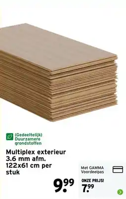 GAMMA Multiplex exterieur aanbieding