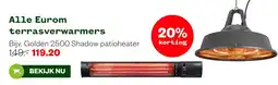 Welkoop Eurom terrasverwarmers aanbieding